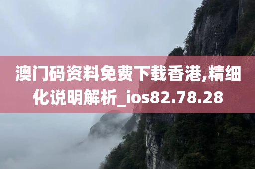 澳门码资料免费下载香港,精细化说明解析_ios82.78.28