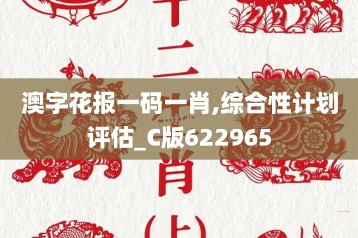 澳字花报一码一肖,综合性计划评估_C版622965