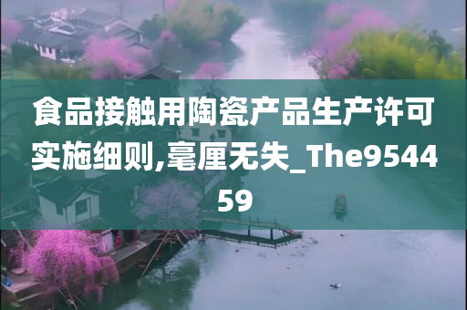 食品接触用陶瓷产品生产许可实施细则,毫厘无失_The954459