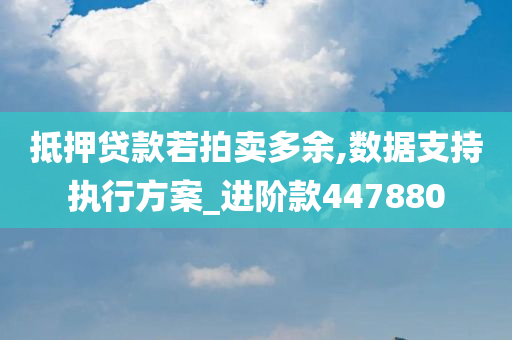 抵押贷款若拍卖多余,数据支持执行方案_进阶款447880