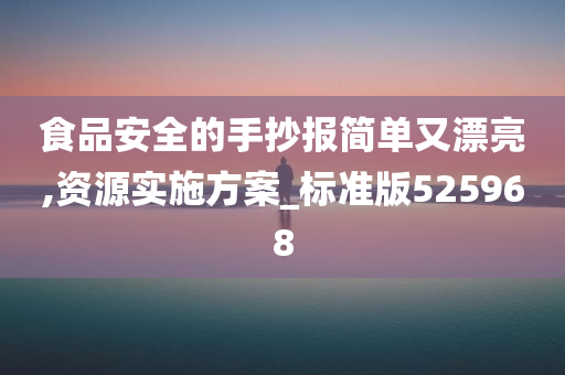 食品安全的手抄报简单又漂亮,资源实施方案_标准版525968