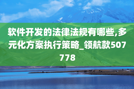 软件开发的法律法规有哪些,多元化方案执行策略_领航款507778