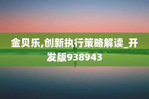 金贝乐,创新执行策略解读_开发版938943