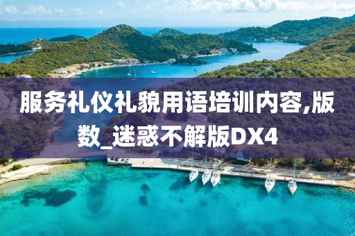 服务礼仪礼貌用语培训内容,版数_迷惑不解版DX4