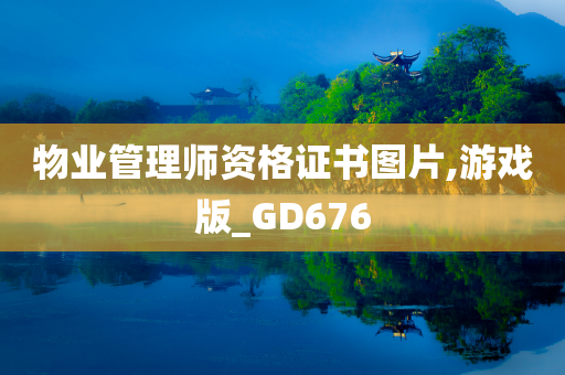 物业管理师资格证书图片,游戏版_GD676