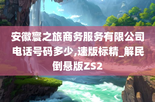 安徽寰之旅商务服务有限公司电话号码多少,速版标精_解民倒悬版ZS2