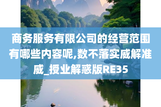 商务服务有限公司的经营范围有哪些内容呢,数不落实威解准威_授业解惑版RE35