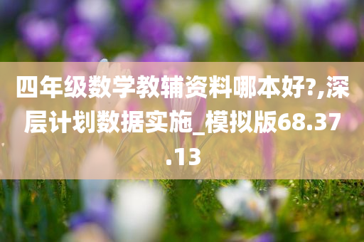 四年级数学教辅资料哪本好?,深层计划数据实施_模拟版68.37.13