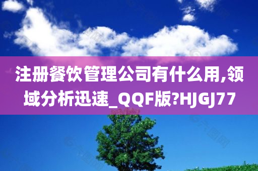 注册餐饮管理公司有什么用,领域分析迅速_QQF版?HJGJ77