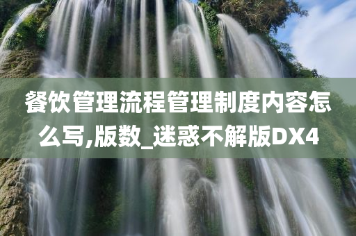 餐饮管理流程管理制度内容怎么写,版数_迷惑不解版DX4