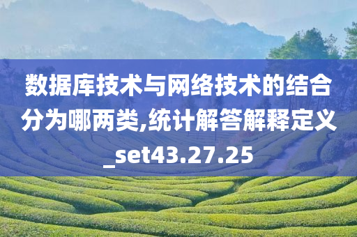 数据库技术与网络技术的结合分为哪两类,统计解答解释定义_set43.27.25