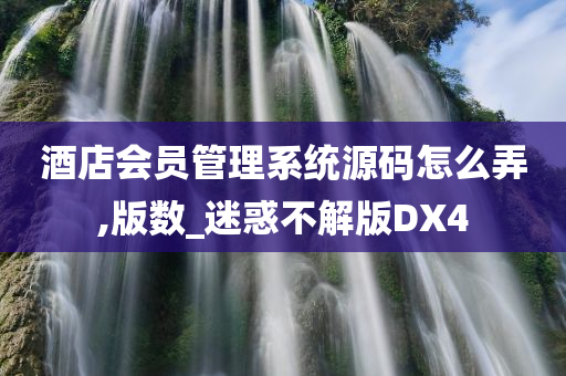 酒店会员管理系统源码怎么弄,版数_迷惑不解版DX4