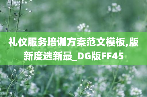 礼仪服务培训方案范文模板,版新度选新最_DG版FF45