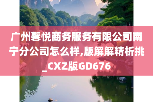 广州馨悦商务服务有限公司南宁分公司怎么样,版解解精析挑_CXZ版GD676