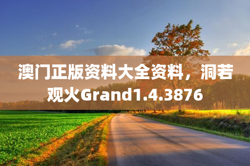 澳门正版资料大全资料，洞若观火Grand1.4.3876