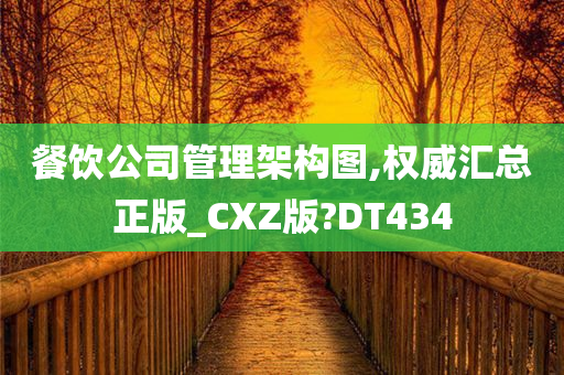 餐饮公司管理架构图,权威汇总正版_CXZ版?DT434