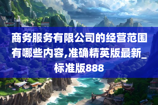 商务服务有限公司的经营范围有哪些内容,准确精英版最新_标准版888