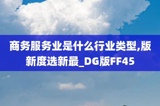 商务服务业是什么行业类型,版新度选新最_DG版FF45