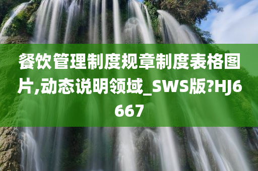 餐饮管理制度规章制度表格图片,动态说明领域_SWS版?HJ6667