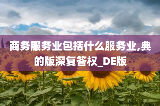 商务服务业包括什么服务业,典的版深复答权_DE版