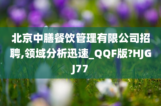 北京中膳餐饮管理有限公司招聘,领域分析迅速_QQF版?HJGJ77