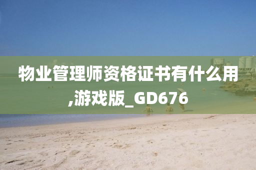 物业管理师资格证书有什么用,游戏版_GD676