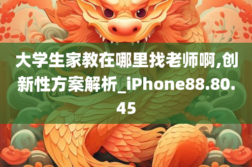 大学生家教在哪里找老师啊,创新性方案解析_iPhone88.80.45