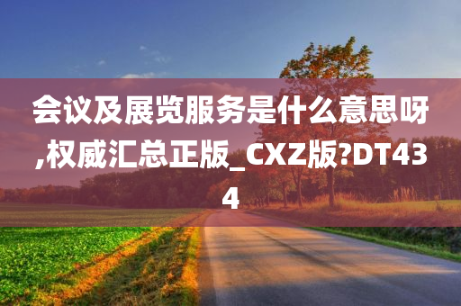 会议及展览服务是什么意思呀,权威汇总正版_CXZ版?DT434