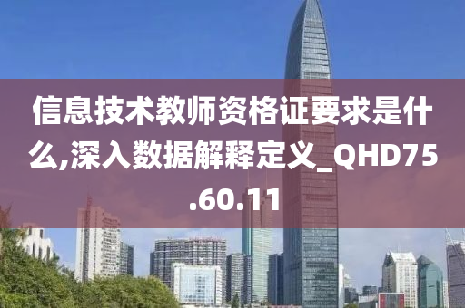 信息技术教师资格证要求是什么,深入数据解释定义_QHD75.60.11