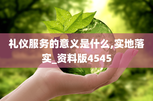 礼仪服务的意义是什么,实地落实_资料版4545