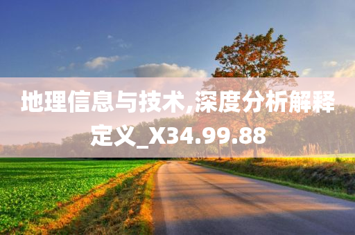 地理信息与技术,深度分析解释定义_X34.99.88