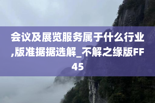 会议及展览服务属于什么行业,版准据据选解_不解之缘版FF45