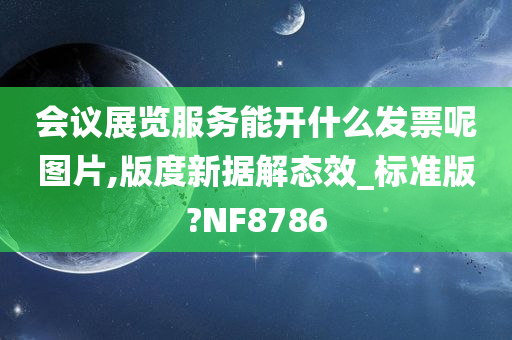 会议展览服务能开什么发票呢图片,版度新据解态效_标准版?NF8786