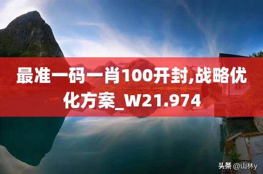 最准一码一肖100开封,战略优化方案_W21.974