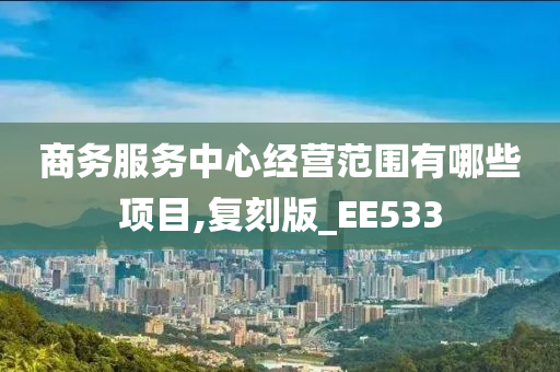 商务服务中心经营范围有哪些项目,复刻版_EE533