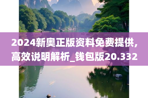 2024新奥正版资料免费提供,高效说明解析_钱包版20.332