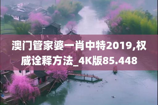 澳门管家婆一肖中特2019,权威诠释方法_4K版85.448