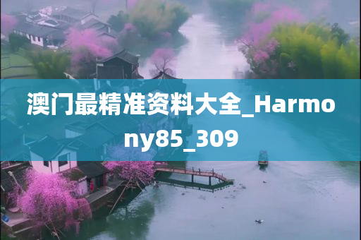 澳门最精准资料大全_Harmony85_309