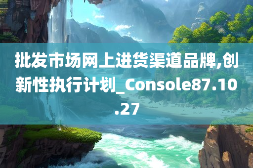 批发市场网上进货渠道品牌,创新性执行计划_Console87.10.27