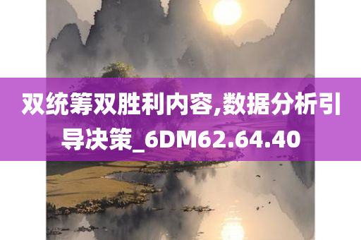 双统筹双胜利内容,数据分析引导决策_6DM62.64.40