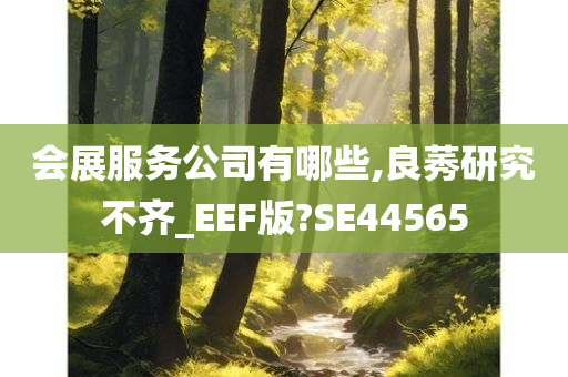 会展服务公司有哪些,良莠研究不齐_EEF版?SE44565