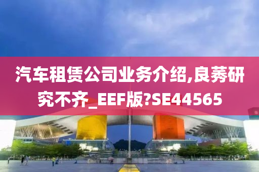 汽车租赁公司业务介绍,良莠研究不齐_EEF版?SE44565