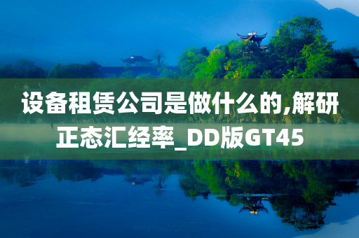 设备租赁公司是做什么的,解研正态汇经率_DD版GT45