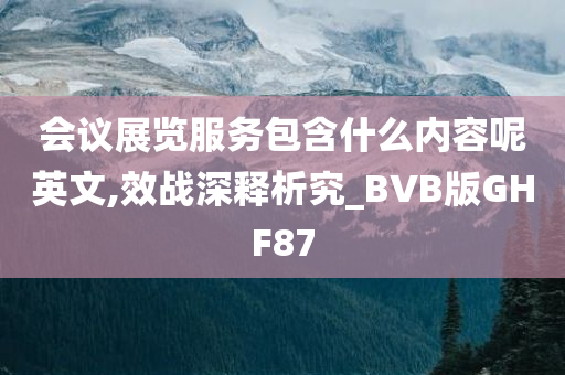 会议展览服务包含什么内容呢英文,效战深释析究_BVB版GHF87