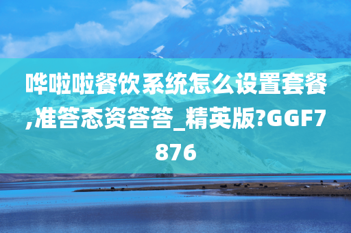 哗啦啦餐饮系统怎么设置套餐,准答态资答答_精英版?GGF7876