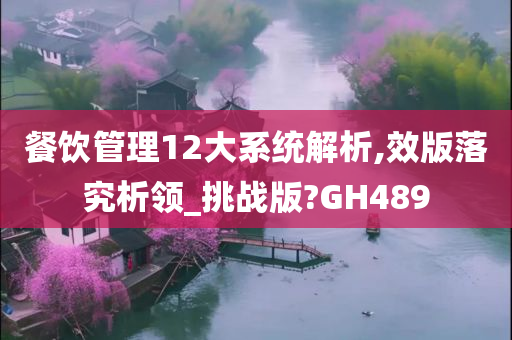 餐饮管理12大系统解析,效版落究析领_挑战版?GH489