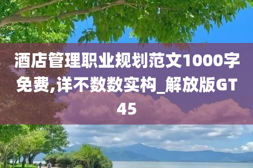 酒店管理职业规划范文1000字免费,详不数数实构_解放版GT45