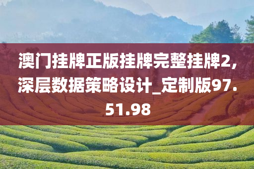 澳门挂牌正版挂牌完整挂牌2,深层数据策略设计_定制版97.51.98