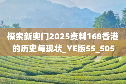 探索新奥门2025资料168香港的历史与现状_YE版55_505