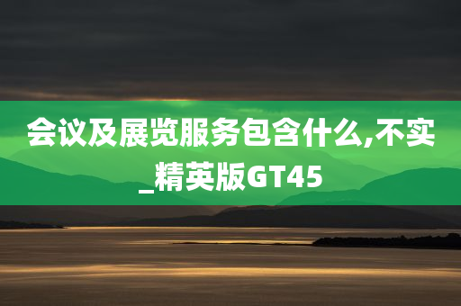 会议及展览服务包含什么,不实_精英版GT45